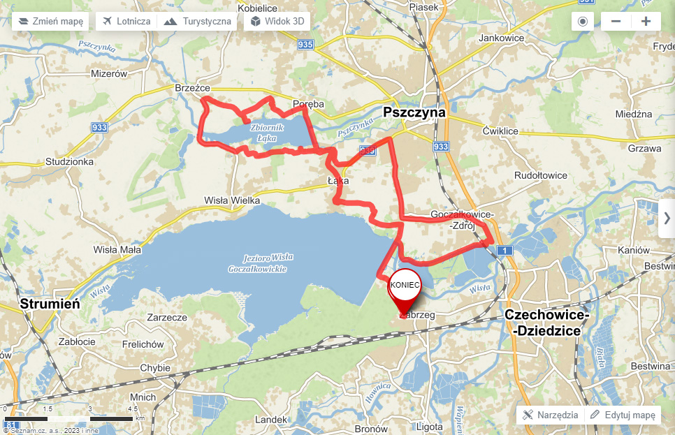Mapa / Zapora w Porębie